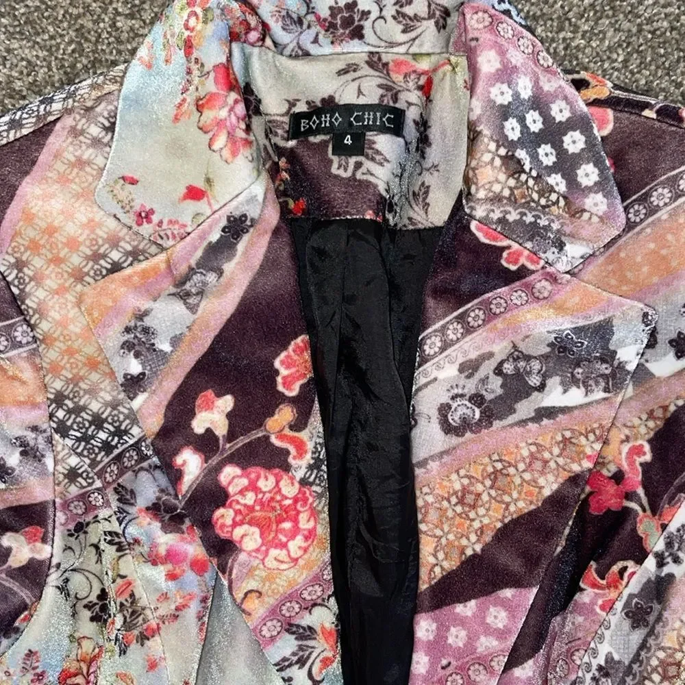 Boho Chic velvet blazer - Picture 2 of 4